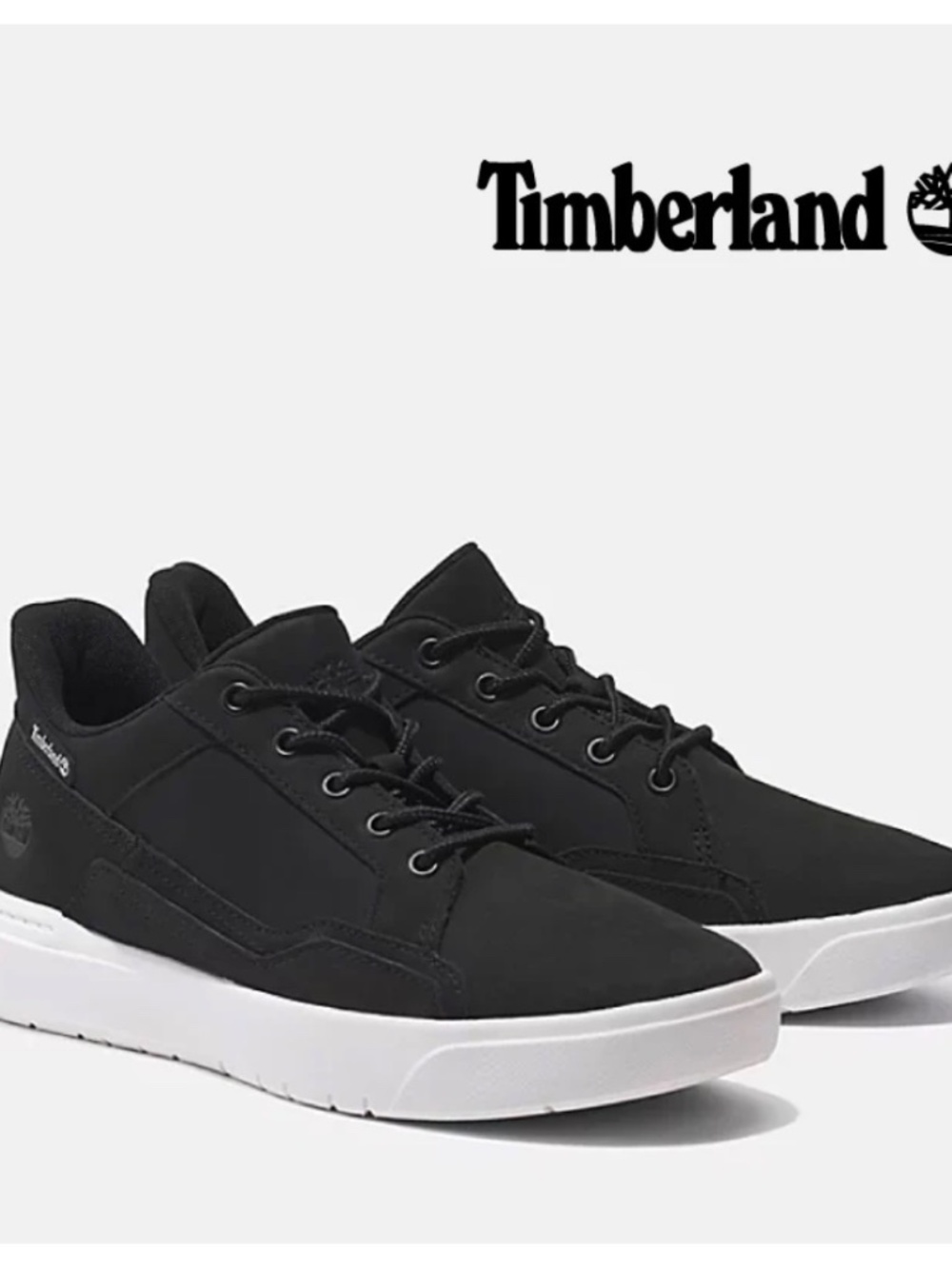 NWT TIMBERLAND Men's Allston Low Black Nubuck Lace-Up Sneaker TB0A69WD Size 8
